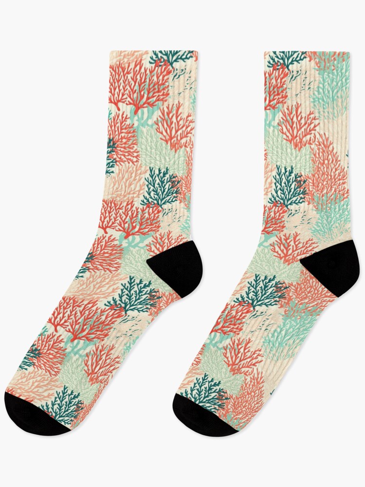 Thumbnail 1 of 5, Socks, Coral Reef Pattern designed and sold by SideSignal.