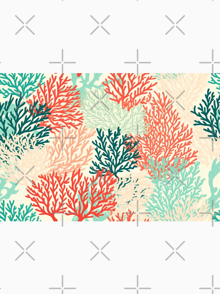 Aperçu 6 sur 6. Sweat à capuche épais avec l'œuvre Coral Reef Pattern créée et vendue par SideSignal.