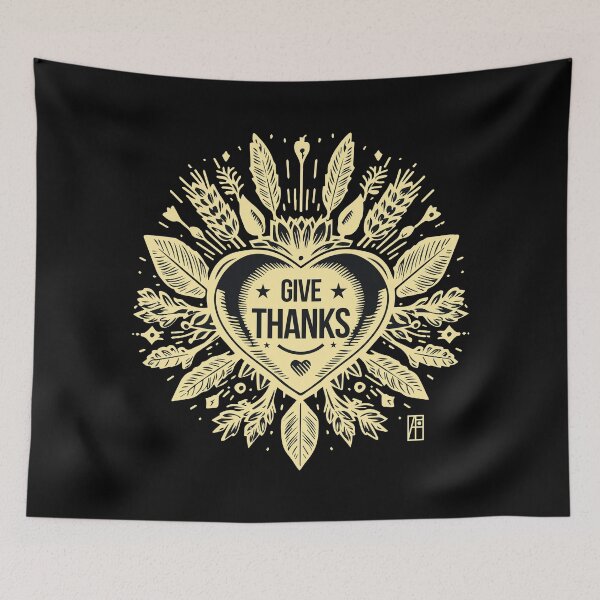 Item preview, Give thanks, Red Heart for you - I LOVE YOU - Happy Thanksgiving designed and sold by ArtProjectShop.