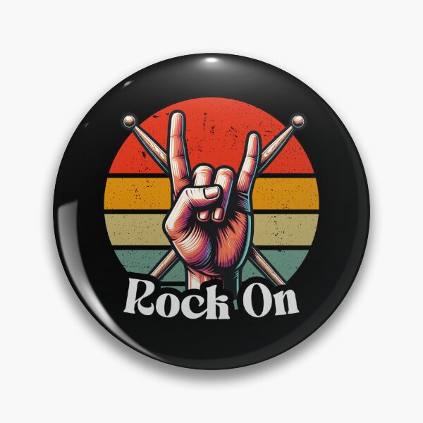 Item preview, Rock On! - Retro Drum Stick Art - Percussion Player designed and sold by SRZT.