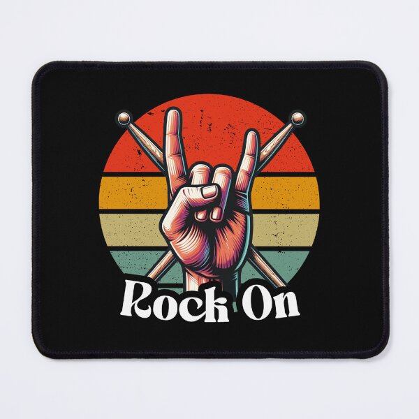Item preview, Rock On! - Retro Drum Stick Art - Percussion Player designed and sold by SRZT.