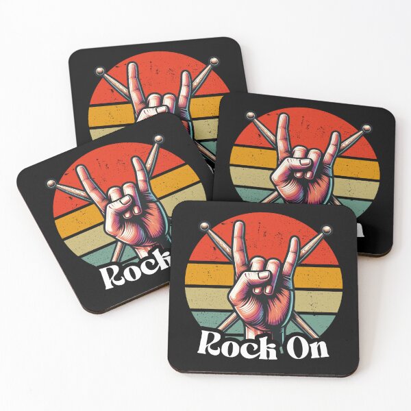 Item preview, Rock On! - Retro Drum Stick Art - Percussion Player designed and sold by SRZT.