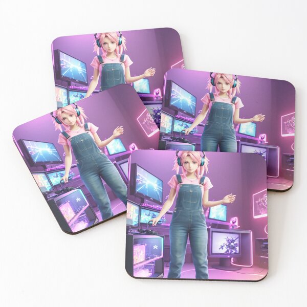 Item preview, Cute Gamer Girl in Neon Room  designed and sold by Butler in the Home.