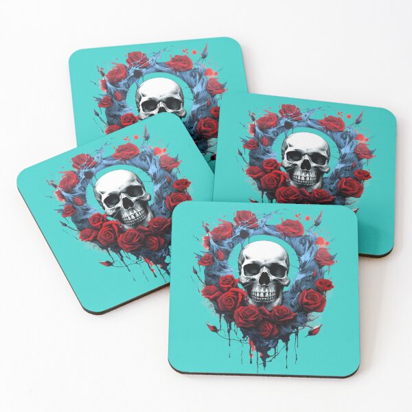 Item preview, Skull and roses symbolism of life and death  designed and sold by AiApparel24-art.