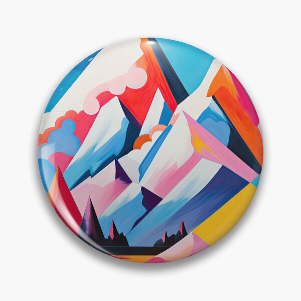 Item preview, Explore "Simplistic & Minimalistic Alps" with Bauhaus Flair and Vivid Colors designed and sold by ArtificialGenes.