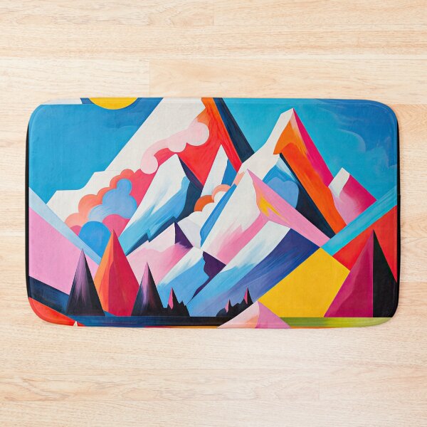 Item preview, Explore "Simplistic & Minimalistic Alps" with Bauhaus Flair and Vivid Colors designed and sold by ArtificialGenes.