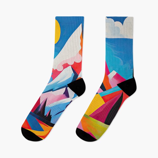 Item preview, Explore "Simplistic & Minimalistic Alps" with Bauhaus Flair and Vivid Colors designed and sold by ArtificialGenes.