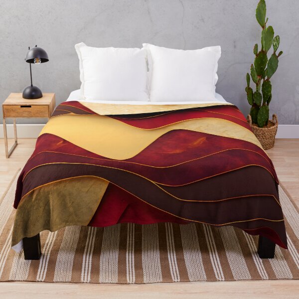 Aperçu de l'œuvre Abstrait, Géométrique, Rouge foncé, Rouge brique, Or créée et vendue par Golden-Feathers.