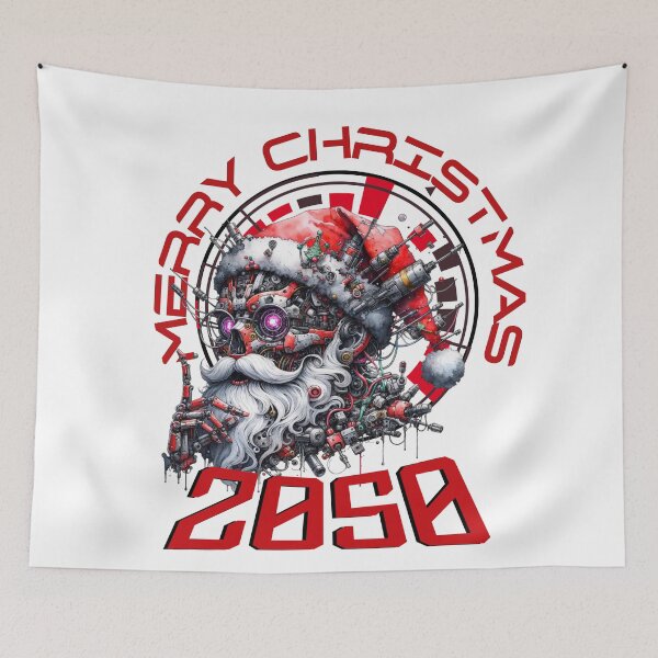 Item preview, Merry Christmas 2050 futuristic Santa Claus (English) designed and sold by jean giosi.