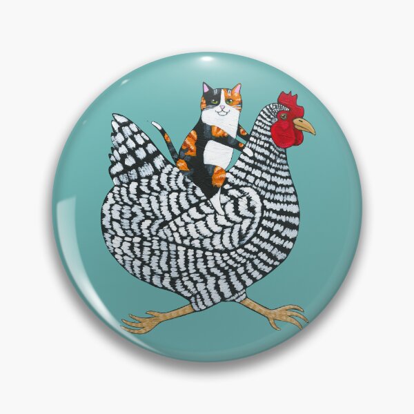 Item preview, Calico Cat Chicken Ride designed and sold by KilkennyCat Art.