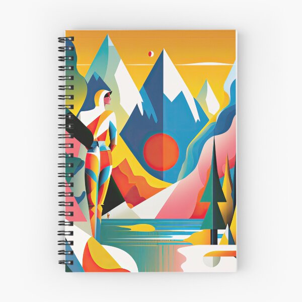 Item preview, Explore "Simplistic & Minimalistic Alps" with Bauhaus Flair and Vivid Colors designed and sold by ArtificialGenes.
