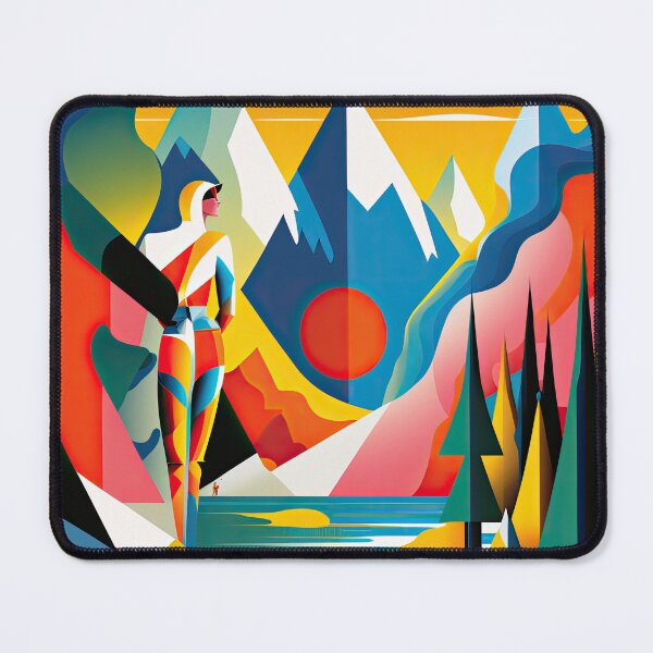 Item preview, Explore "Simplistic & Minimalistic Alps" with Bauhaus Flair and Vivid Colors designed and sold by ArtificialGenes.