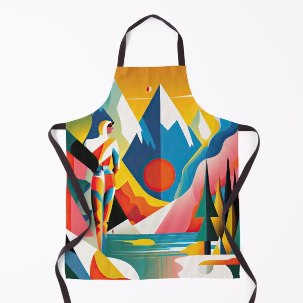 Item preview, Explore "Simplistic & Minimalistic Alps" with Bauhaus Flair and Vivid Colors designed and sold by ArtificialGenes.