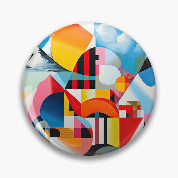 Item preview, Explore "Simplistic & Minimalistic Alps" with Bauhaus Flair and Vivid Colors designed and sold by ArtificialGenes.
