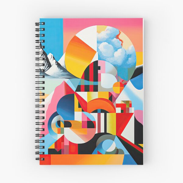 Item preview, Explore "Simplistic & Minimalistic Alps" with Bauhaus Flair and Vivid Colors designed and sold by ArtificialGenes.