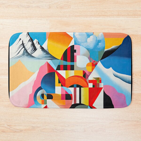 Item preview, Explore "Simplistic & Minimalistic Alps" with Bauhaus Flair and Vivid Colors designed and sold by ArtificialGenes.