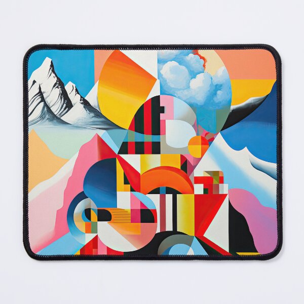 Item preview, Explore "Simplistic & Minimalistic Alps" with Bauhaus Flair and Vivid Colors designed and sold by ArtificialGenes.