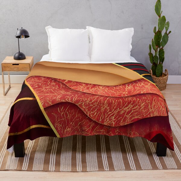 Aperçu de l'œuvre Abstrait, Géométrique, Rouge foncé, Rouge brique, Or créée et vendue par Golden-Feathers.
