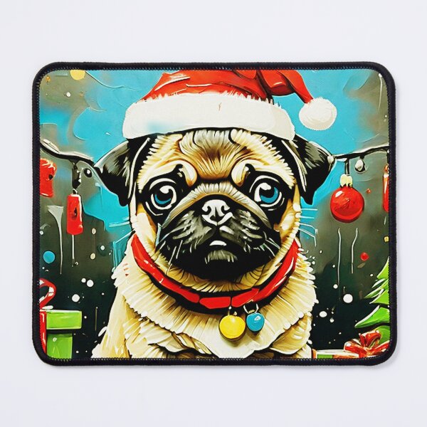 Item preview, Pug HAPPY HOLIDAYS 8 designed and sold by RedBluffTraders.