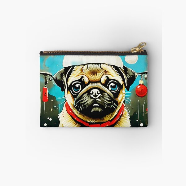 Item preview, Pug HAPPY HOLIDAYS 8 designed and sold by RedBluffTraders.