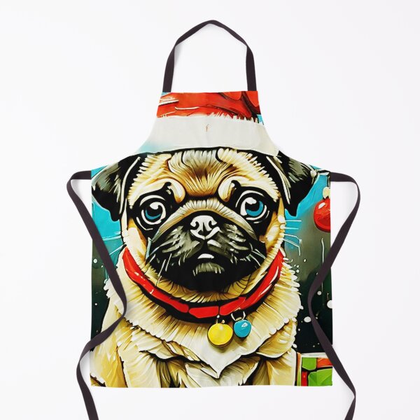 Item preview, Pug HAPPY HOLIDAYS 8 designed and sold by RedBluffTraders.