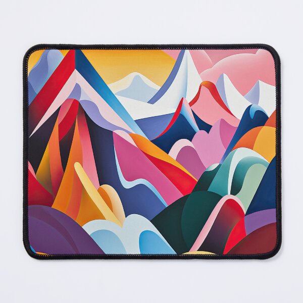 Item preview, Explore "Simplistic & Minimalistic Alps" with Bauhaus Flair and Vivid Colors designed and sold by ArtificialGenes.