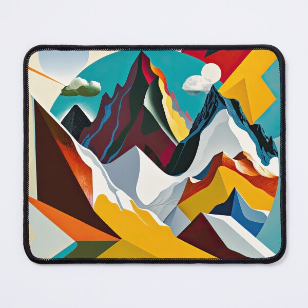 Item preview, Explore "Simplistic & Minimalistic Alps" with Bauhaus Flair and Vivid Colors designed and sold by ArtificialGenes.