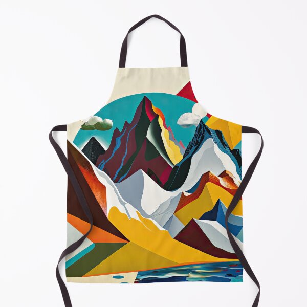 Item preview, Explore "Simplistic & Minimalistic Alps" with Bauhaus Flair and Vivid Colors designed and sold by ArtificialGenes.