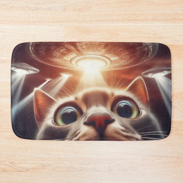 Item preview, Cat selfie with UFO designed and sold by TomFrontierArt.
