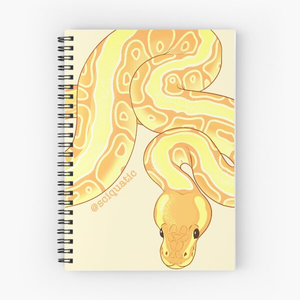Item preview, Albino Pinstripe Ball Python illustration by @Sciquatic designed and sold by Sciquatic-Arts.