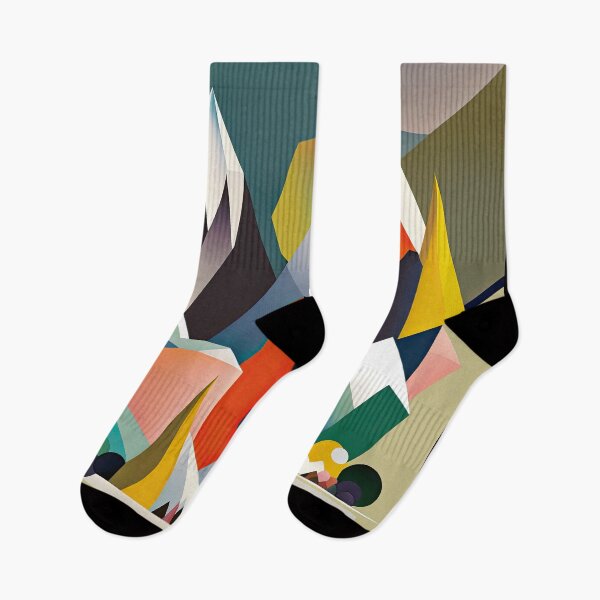 Item preview, Explore "Simplistic & Minimalistic Alps" with Bauhaus Flair and Vivid Colors designed and sold by ArtificialGenes.