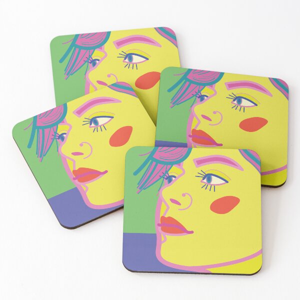 Item preview, a female face with bright makeup designed and sold by Kosinskaya.