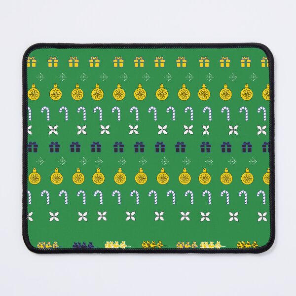Item preview, Festive Stripes with Gifts & Ornaments Pattern on Green designed and sold by ara-designs.