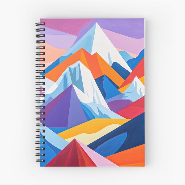 Item preview, Explore "Simplistic & Minimalistic Alps" with Bauhaus Flair and Vivid Colors designed and sold by ArtificialGenes.