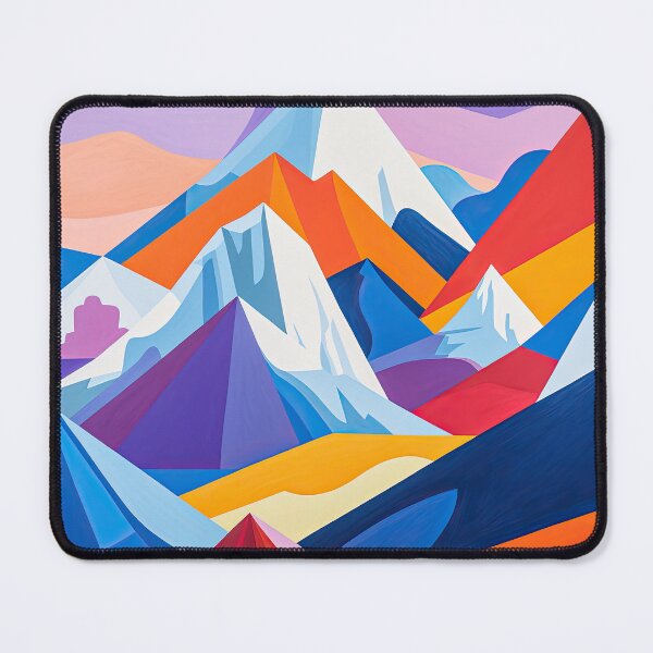 Item preview, Explore "Simplistic & Minimalistic Alps" with Bauhaus Flair and Vivid Colors designed and sold by ArtificialGenes.