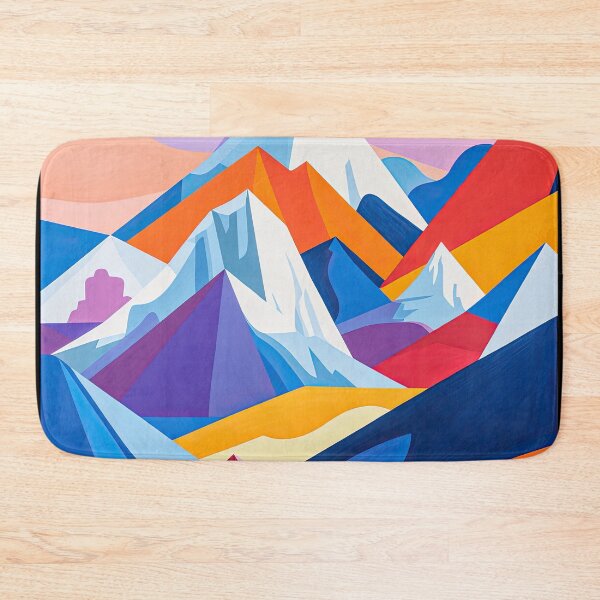 Item preview, Explore "Simplistic & Minimalistic Alps" with Bauhaus Flair and Vivid Colors designed and sold by ArtificialGenes.