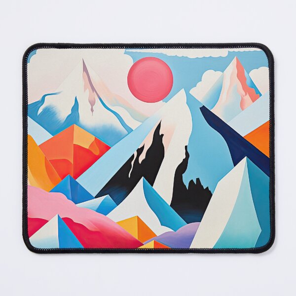 Item preview, Explore "Simplistic & Minimalistic Alps" with Bauhaus Flair and Vivid Colors designed and sold by ArtificialGenes.