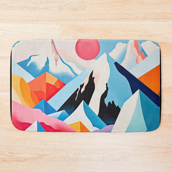 Item preview, Explore "Simplistic & Minimalistic Alps" with Bauhaus Flair and Vivid Colors designed and sold by ArtificialGenes.