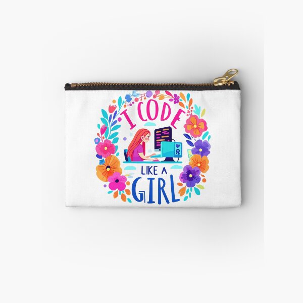 Item preview, I CODE LIKE A GIRL - Tee, Shirt, Mug, Hat, Sticker, Button, Mousepad, etc designed and sold by cloudhiker.
