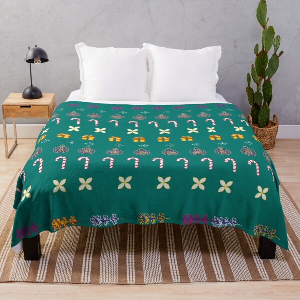 Item preview, Festive Stripes with Gifts & Ornaments Pattern on Blue-Green designed and sold by ara-designs.