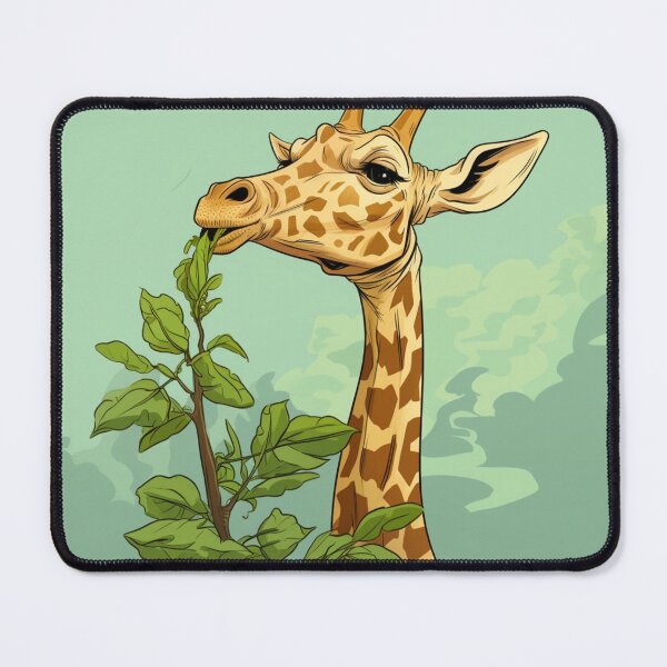 Item preview, Giraffe eats green leaves designed and sold by IguButler.