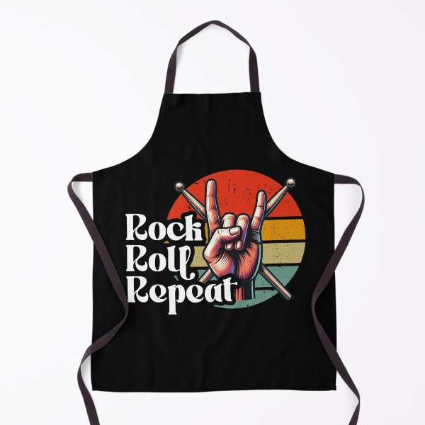Item preview, Rock Roll Repeat - Retro Drum Stick Art - Percussion Player designed and sold by SRZT.