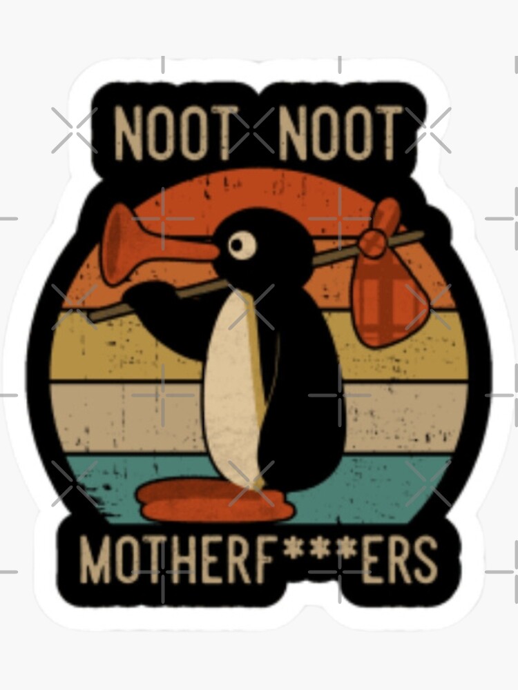 Imagen 3 de 3, Pegatina con la obra noot noot hijos de puta, diseñada y vendida por Brindoom.