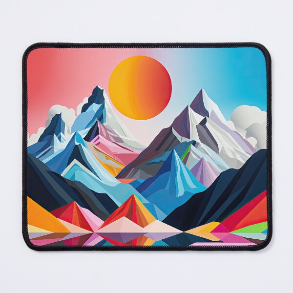 Item preview, Explore "Simplistic & Minimalistic Alps" with Bauhaus Flair and Vivid Colors designed and sold by ArtificialGenes.