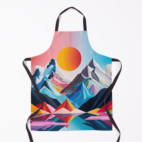 Item preview, Explore "Simplistic & Minimalistic Alps" with Bauhaus Flair and Vivid Colors designed and sold by ArtificialGenes.