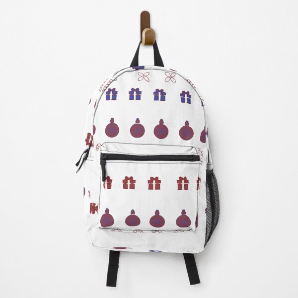 Item preview, Festive Stripes with Gifts & Ornaments Pattern Purple on White designed and sold by ara-designs.