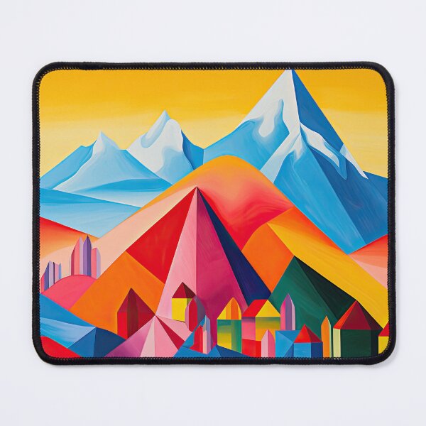 Item preview, Explore "Simplistic & Minimalistic Alps" with Bauhaus Flair and Vivid Colors designed and sold by ArtificialGenes.