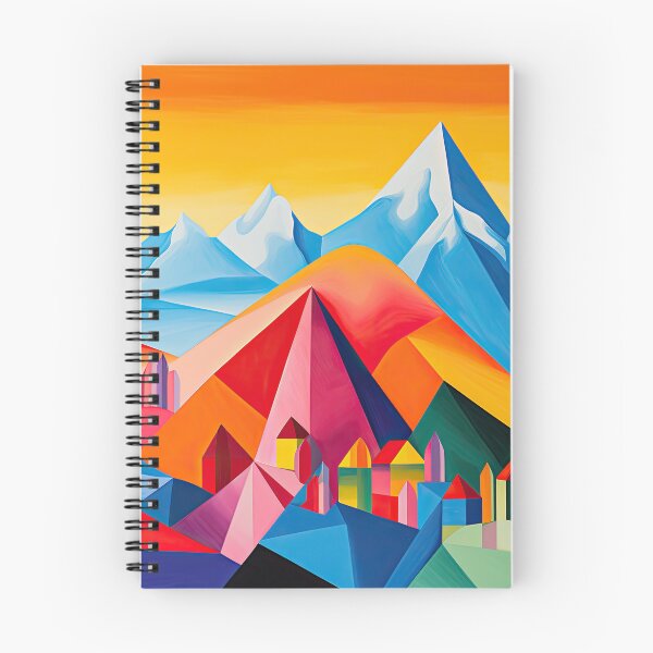 Item preview, Explore "Simplistic & Minimalistic Alps" with Bauhaus Flair and Vivid Colors designed and sold by ArtificialGenes.