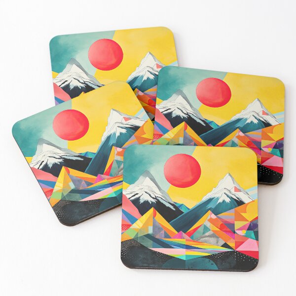 Item preview, Explore "Simplistic & Minimalistic Alps" with Bauhaus Flair and Vivid Colors designed and sold by ArtificialGenes.