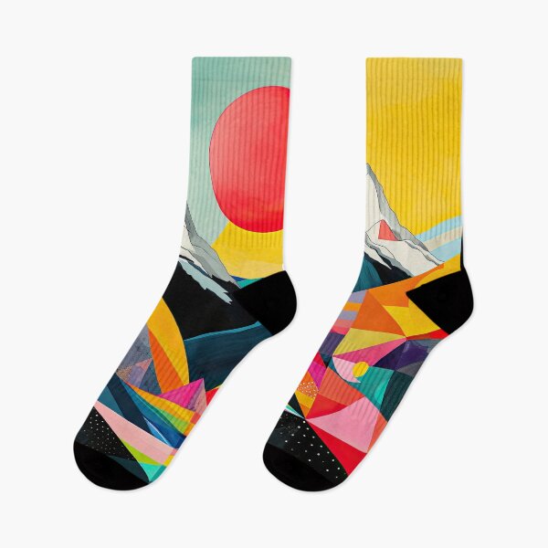 Item preview, Explore "Simplistic & Minimalistic Alps" with Bauhaus Flair and Vivid Colors designed and sold by ArtificialGenes.